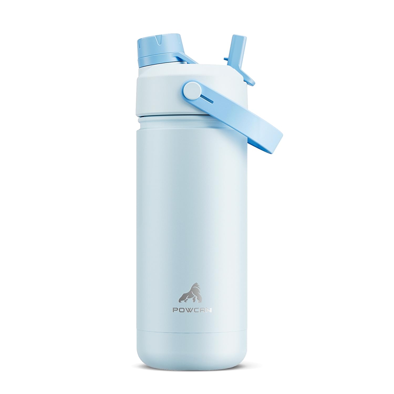 Amazon.com: POWCAN 18 oz Insulated Water Bottle with 2-in-1 Straw